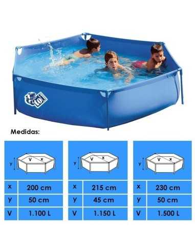 Piscina Desmontable Hexagonal 215x45 cm