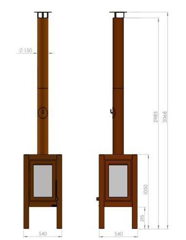 Estufa de leña grande QUARUBA XXL Estufa de leña grande QUARUBA XXL