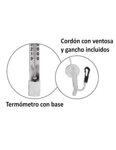 Termómetro cromado PIÑA Termómetro cromado PIÑA