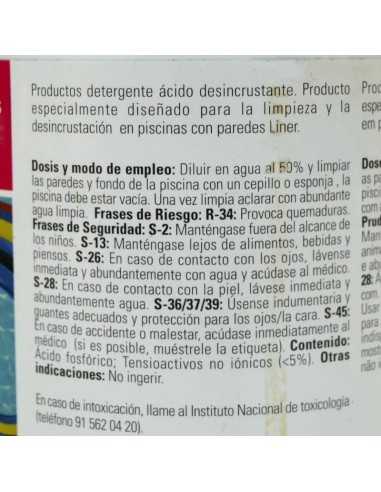 Limpiador LINER 500 ml. piscinas... Limpiador LINER 500 ml. piscinas...