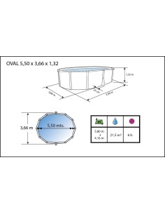 Piscina Desmontable altura 132 ANTRACITA IBIZA 2