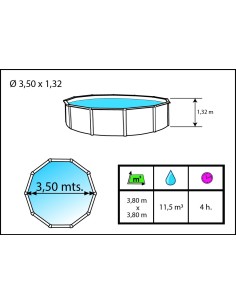 Piscinas Desmontables Circulares ANTRACITA MAGNUM Compacta con depuradora de arena 2