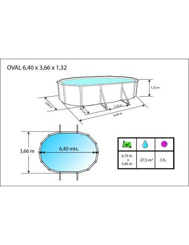 Piscina Desmontable MAGNUM Ovalada... Piscina Desmontable MAGNUM Ovalada...