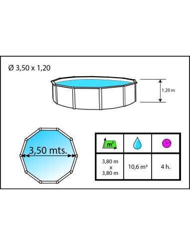 Piscina Desmontable Circular PIEDRA GRIS Piscina Desmontable Circular PIEDRA GRIS