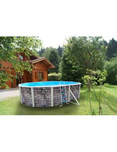 Piscina Desmontable Ovalada PIEDRA GRIS Piscina Desmontable Ovalada PIEDRA GRIS