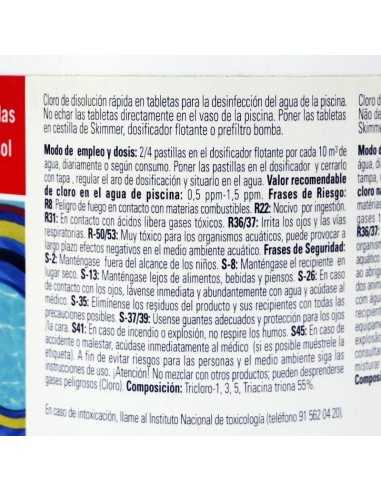 Cloro Pastillas 400gr (20gr) Cloro Pastillas 400gr (20gr)