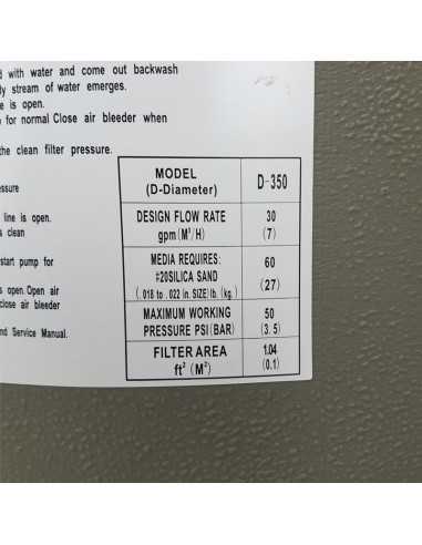 Filtro de arena D-350 / 530W (72022)... Filtro de arena D-350 / 530W (72022)...