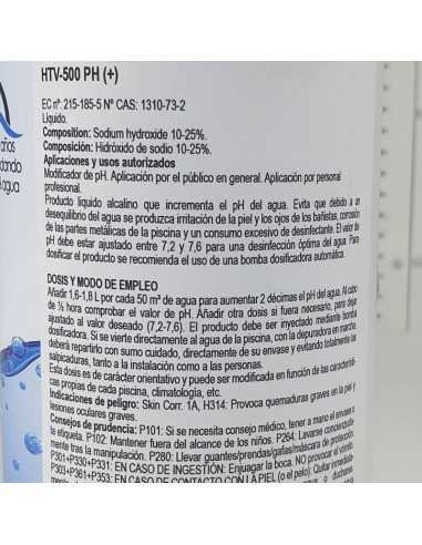 HTV-500 pH+ Incrementador 1L HTV-500 pH+ Incrementador 1L